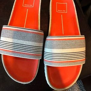 ColorCoral Stripe Elastic Size9 WidthM